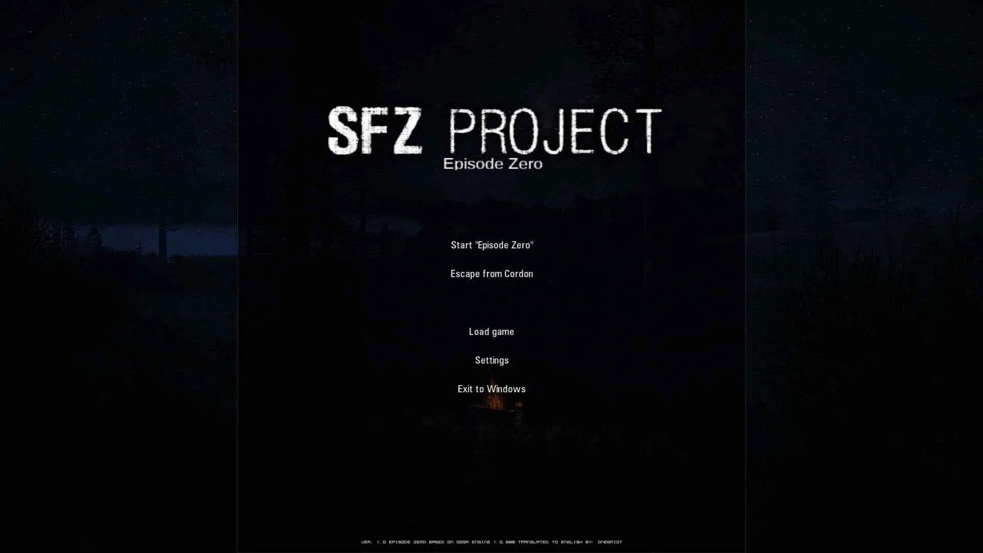 SFZ Project (Episode 0) скриншот